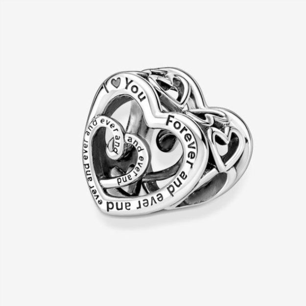 Entwined Infinite Hearts Charm Pandora