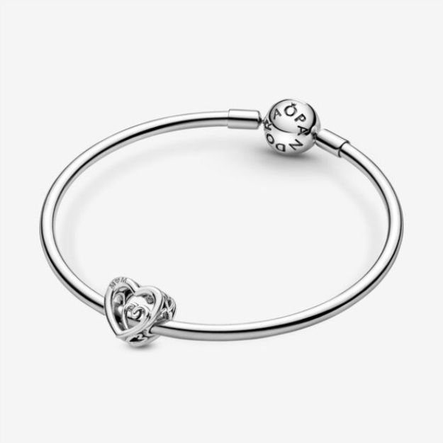Entwined Infinite Hearts Charm Pandora