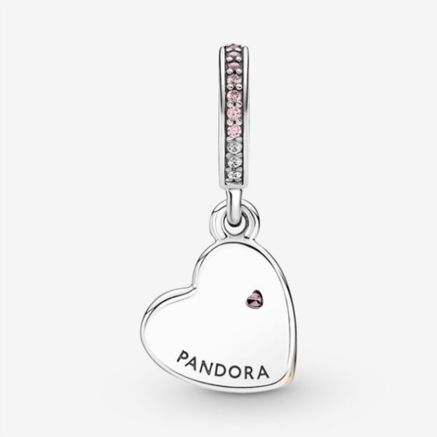 Entwined Infinite Hearts Double Dangle Charm Pandora