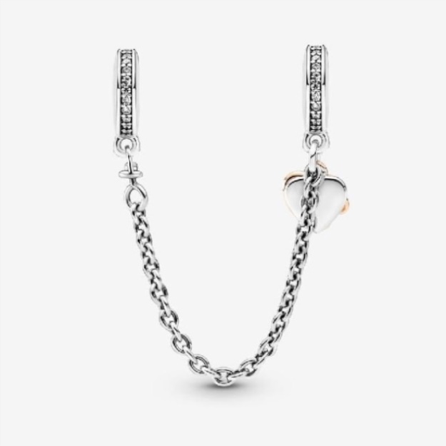 Family Heart Safety Chain Charm Pandora CA
