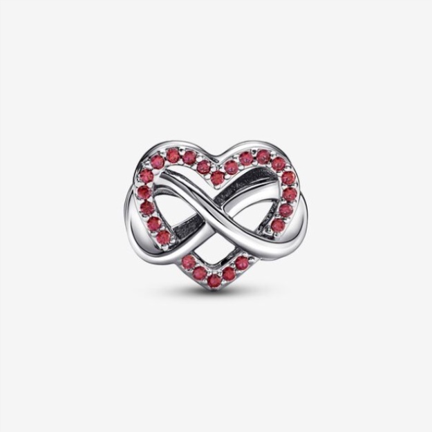 Family Infinity Red Heart Charm Pandora