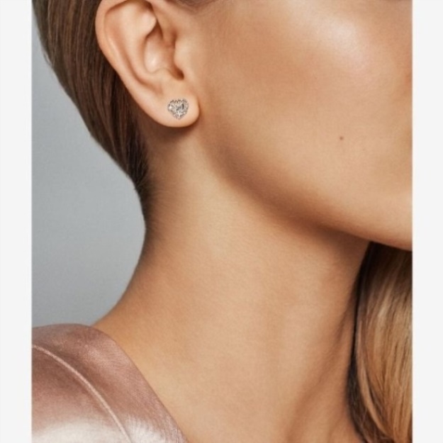 Family Tree Heart Stud Earrings Pandora