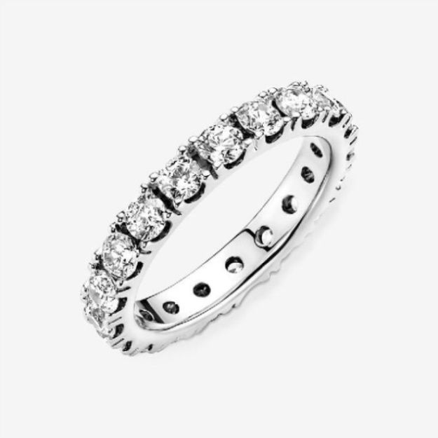 Fashion Sparkling Row Eternity Ring Pandora