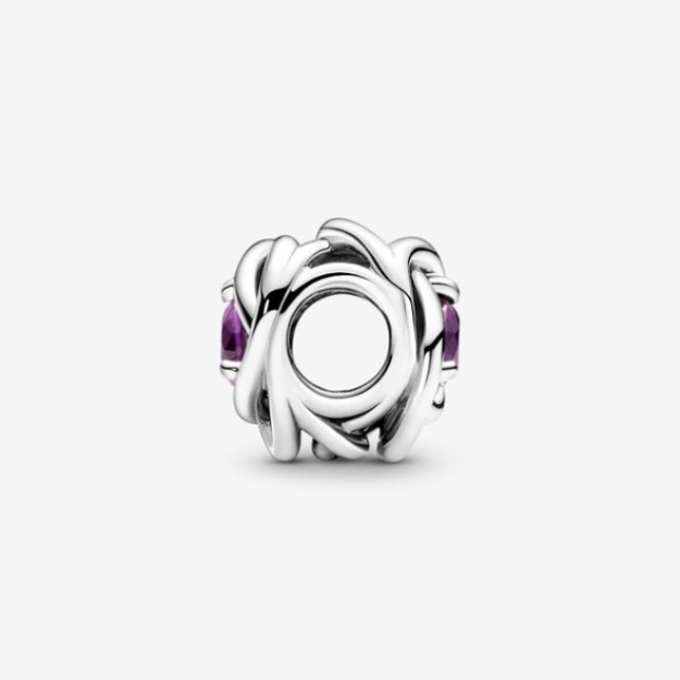 February Purple Eternity Circle Charm Pandora