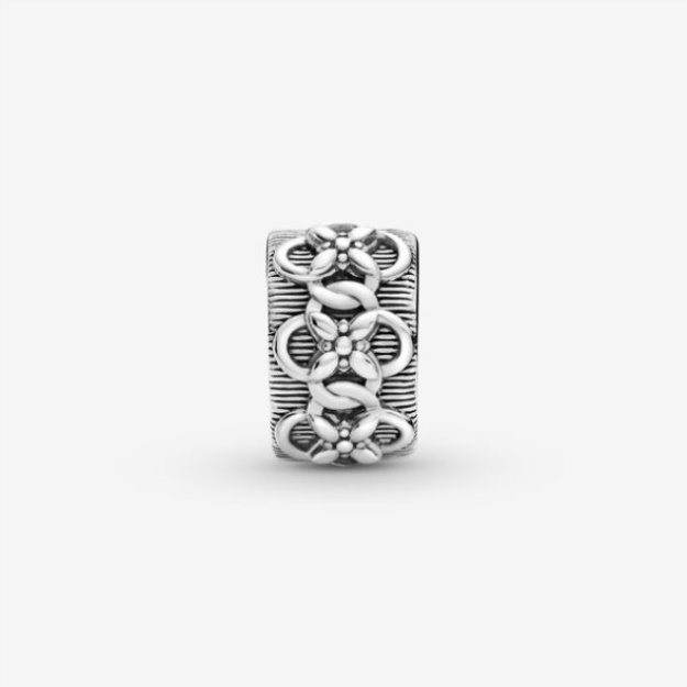 Flower Pattern Clip Charm Pandora