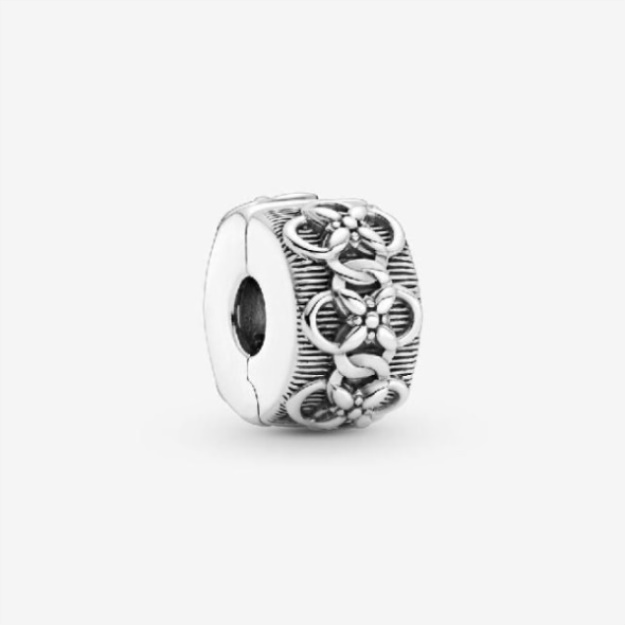 Flower Pattern Clip Charms Pandora