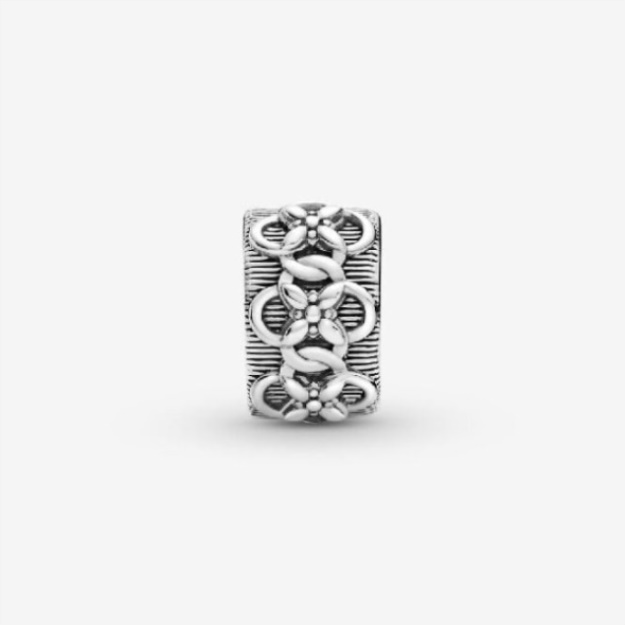 Flower Pattern Clip Charms Pandora