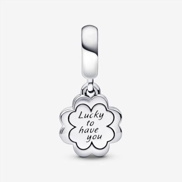 Four-Leaf Clover Friendship Double Dangle Charm Pandora
