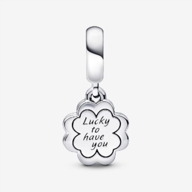 Four-Leaf Clover Friendship Double Dangle Charms Pandora