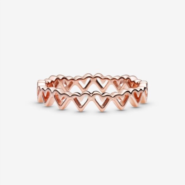 Freehand Hearts Ring-Final Sale Pandora Rose Gold Plated