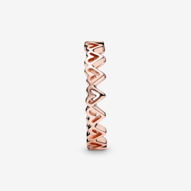 Freehand Hearts Ring-Final Sale Pandora Rose Gold Plated