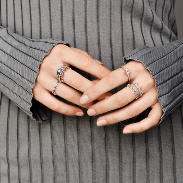 Freehand Hearts Ring Pandora Sterling Silver