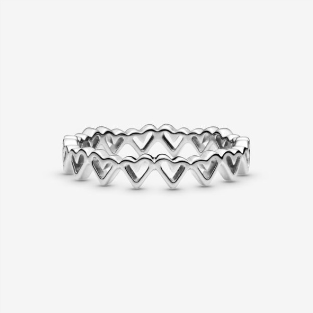 Freehand Hearts Ring Pandora Sterling Silver