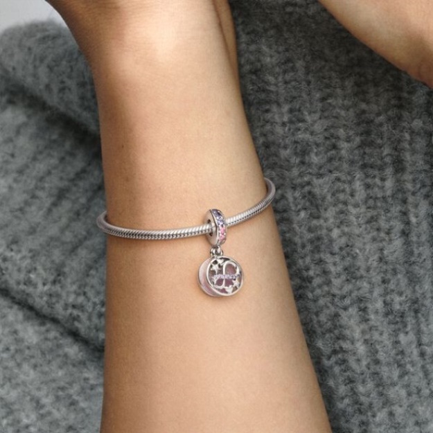 Glittering Infinity Hearts Stars Dangle Charm Pandora