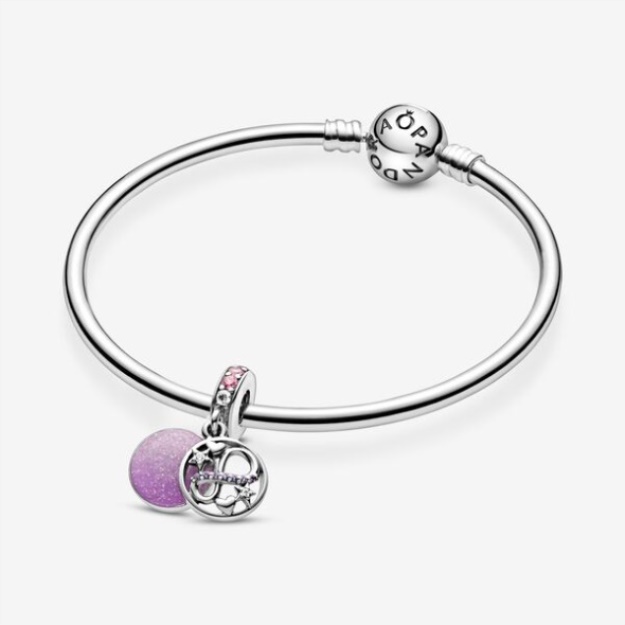 Glittering Infinity Hearts Stars Dangle Charm Pandora