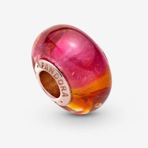 Glittering Sunset Murano Glass Charm Pandora