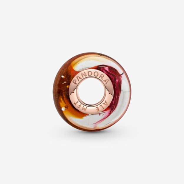 Glittering Sunset Murano Glass Charm Pandora