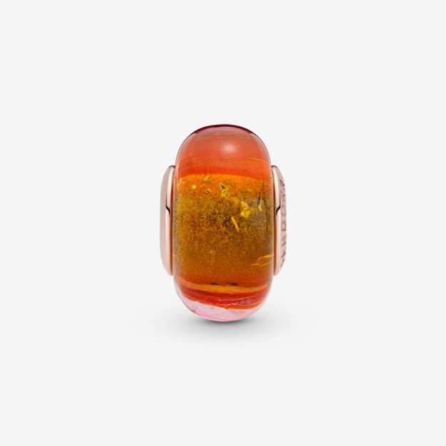 Glittering Sunset Murano Glass Charm Pandora