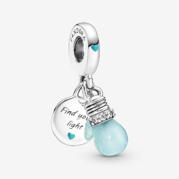 Glow-in-the-Dark Lightbulb Double Dangle Charms Pandora