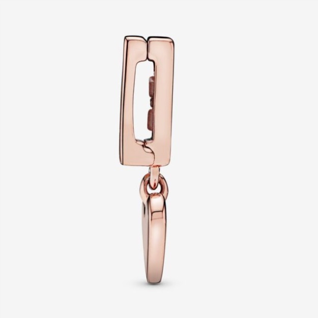 Heart Dangle Clip Charm Pandora Rose Gold Plated