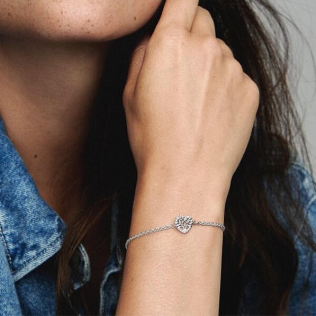 Heart Family Tree Chain Bracelet Pandora