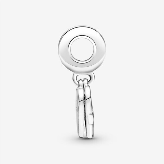 Heart Flag Remembrance Ribbon Double Dangle Charm Pandora