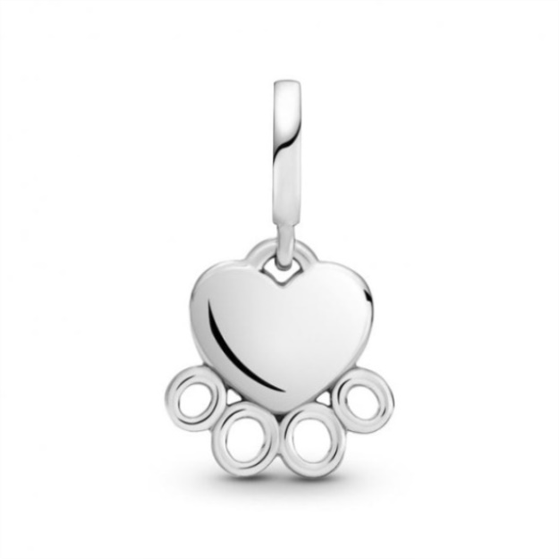Hearts  Paw Print Dangle Charms Pandora