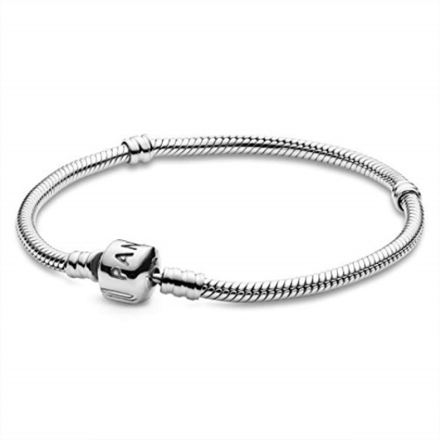 Iconic Moments Snake Chain Charm Sterling Silver Bracelet Pandora Jewelry