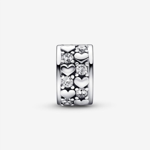 Infinite Hearts Sparkling Clip Charm Pandora