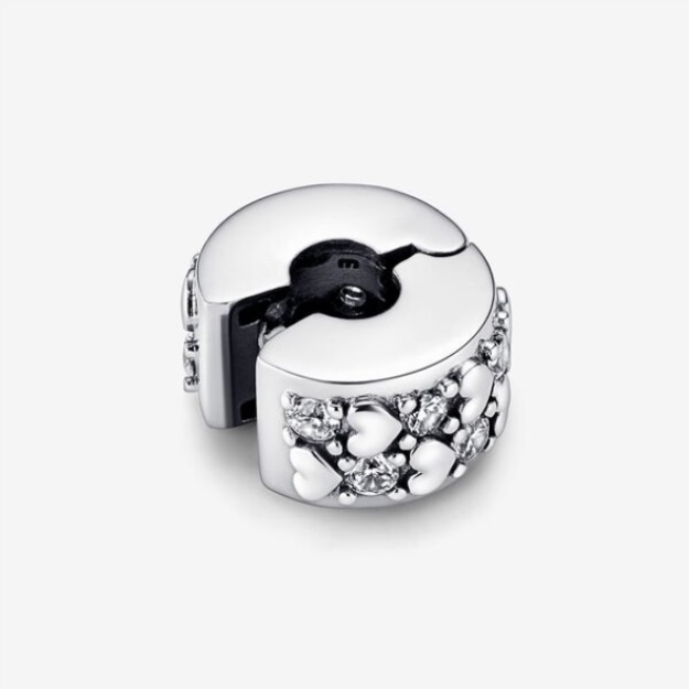 Infinite Hearts Sparkling Clip Charm Pandora