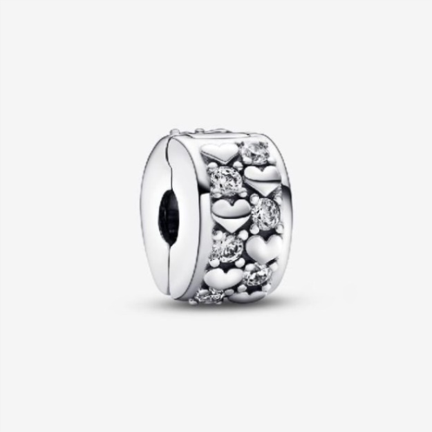 Infinite Hearts Sparkling Clip Charms Pandora