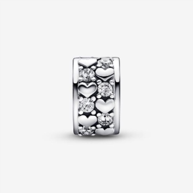 Infinite Hearts Sparkling Clip Charms Pandora