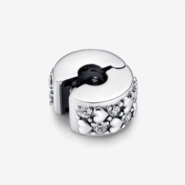 Infinite Hearts Sparkling Clip Charms Pandora