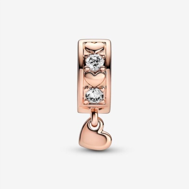 Infinite Hearts Sparkling Dangling Clip Charm Pandora