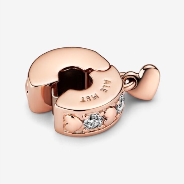 Infinite Hearts Sparkling Dangling Clip Charm Pandora