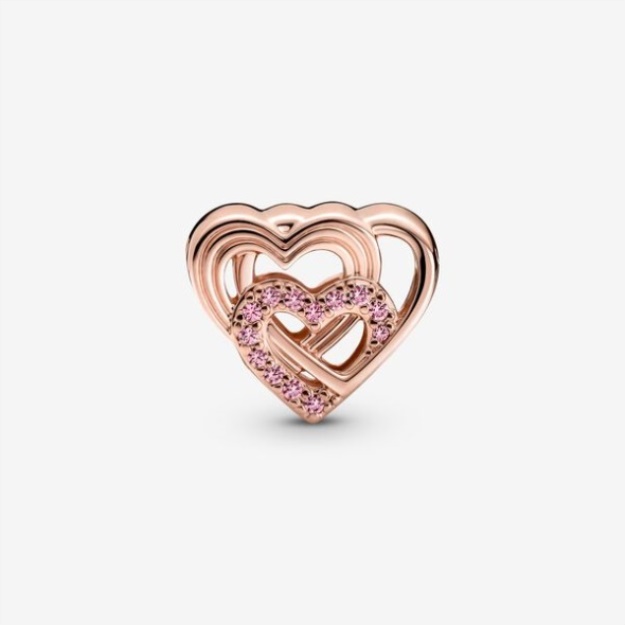 Intertwined Love Hearts Charm Pandora