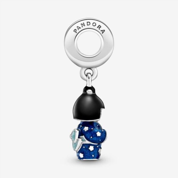 Japanese Doll In Blue Kimono Dangle Charm Pandora