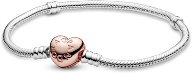 Jewelry Moments Heart Clasp Snake Chain Pandora Rose Bracelet Pandora