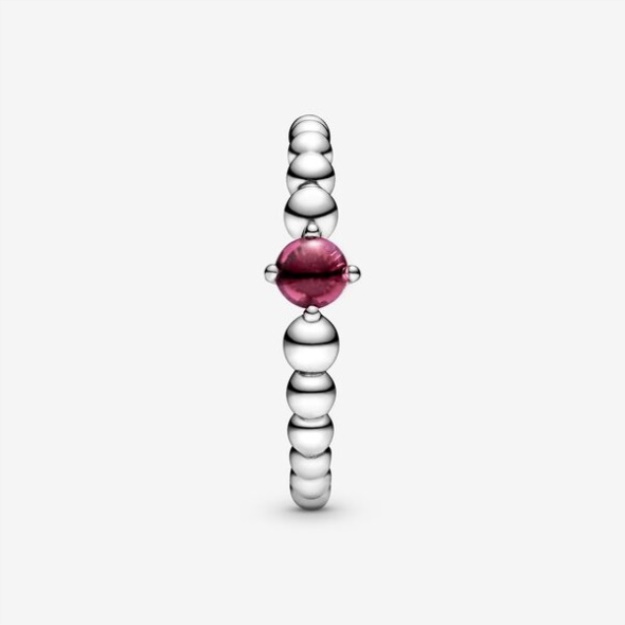 July Blazing Red Beaded Ring Pandora