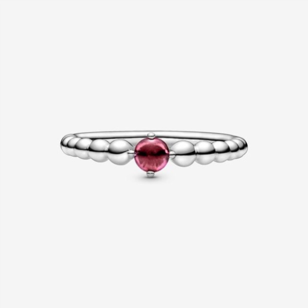 July Blazing Red Beaded Ring Pandora