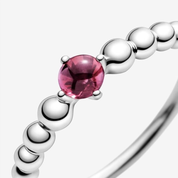 July Blazing Red Beaded Ring Pandora