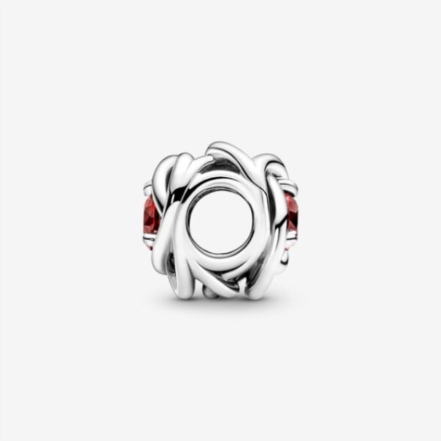 July True Red Eternity Circle Charm Pandora