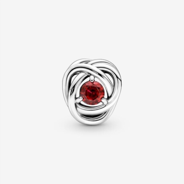 July True Red Eternity Circle Charm Pandora
