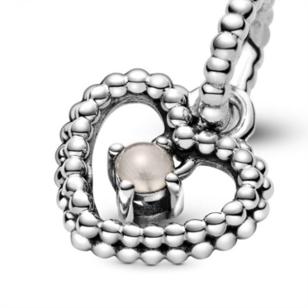 June Birthstone Heart Charms Pandora