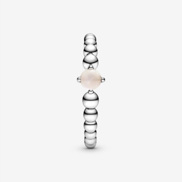 June Misty Rose Beaded Ring Pandora