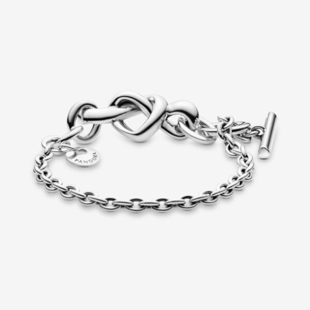 Knotted Heart T-Bar Bracelet Pandora