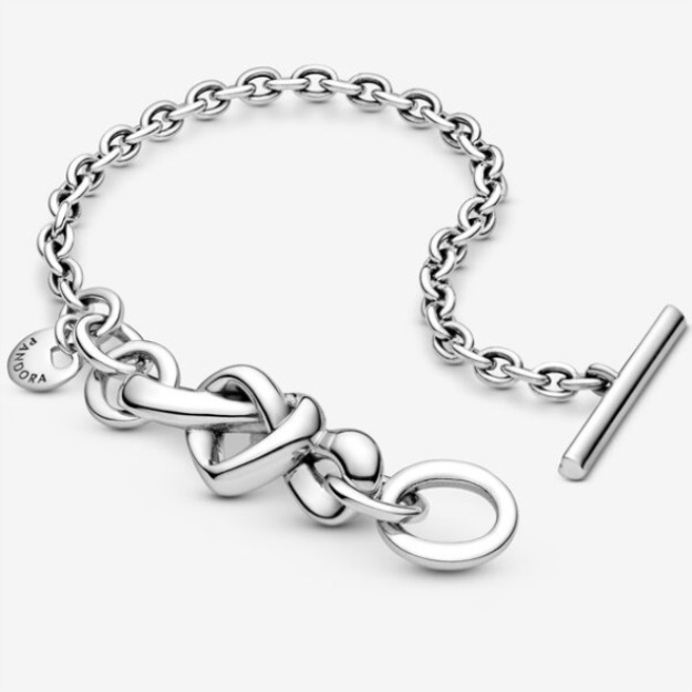 Knotted Heart T-Bar Bracelet Pandora