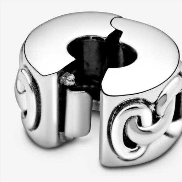 Knotted Hearts Clip Charm Pandora