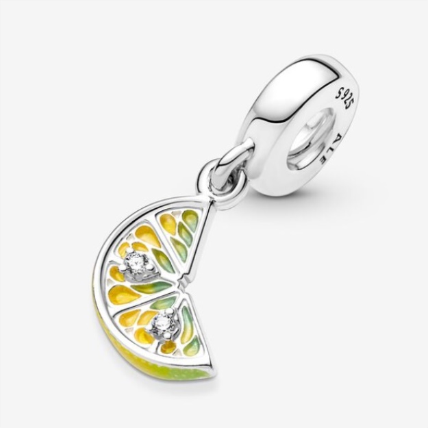 Lemon Slice Sparkling Fruit Dangle Charm Pandora
