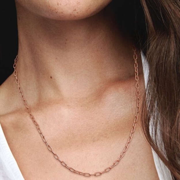 Link Chain Necklace Pandora Rose Gold Plated